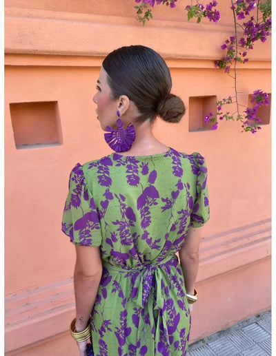 ESMA - FIGURBETONTES MIDIKLEID MIT BLUMENMUSTER