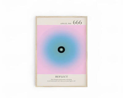 Engelszahl 666 Poster: Spirituelles Erwachen & Meditationsdekor