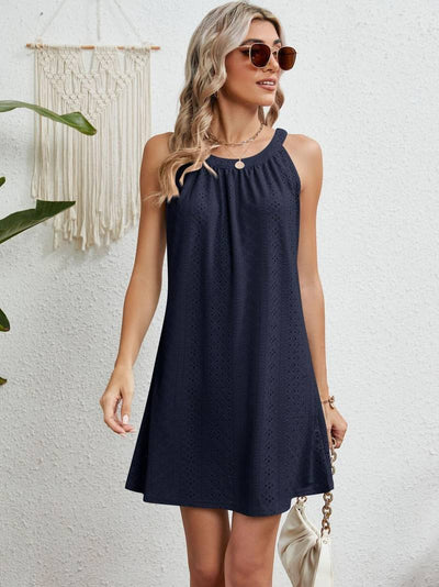 Alma - Häkel Minikleid Damen Ärmellos