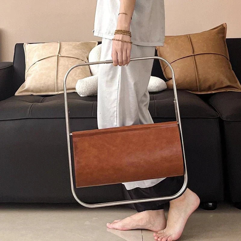 Freistehender Metallzeitschriftenhalter