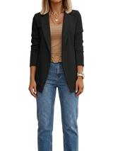 Parina - Knitterfreier Blazer in Schwarz