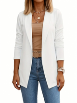 Parina - Knitterfreier Blazer in Weiß