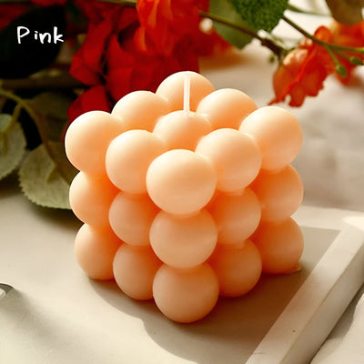 Geometrische Blasenwürfelkerze