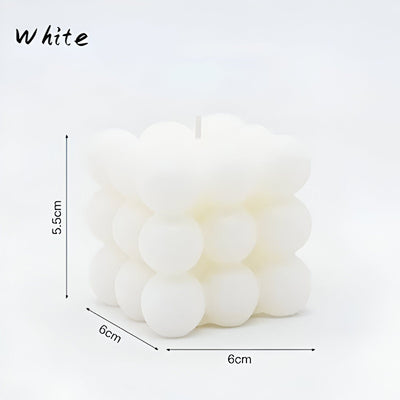 Geometrische Blasenwürfelkerze