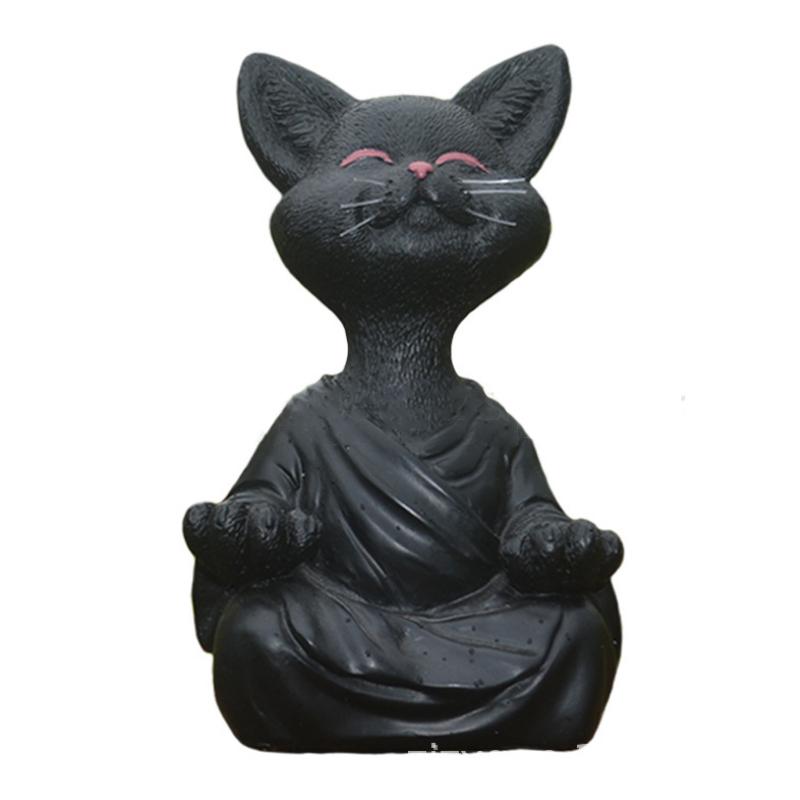 Glückliche Buddha Katze Dekor