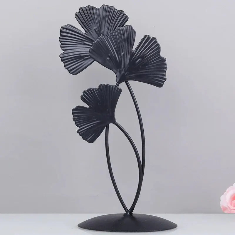 Gold Ginkgo Blatt Eisen Skulptur