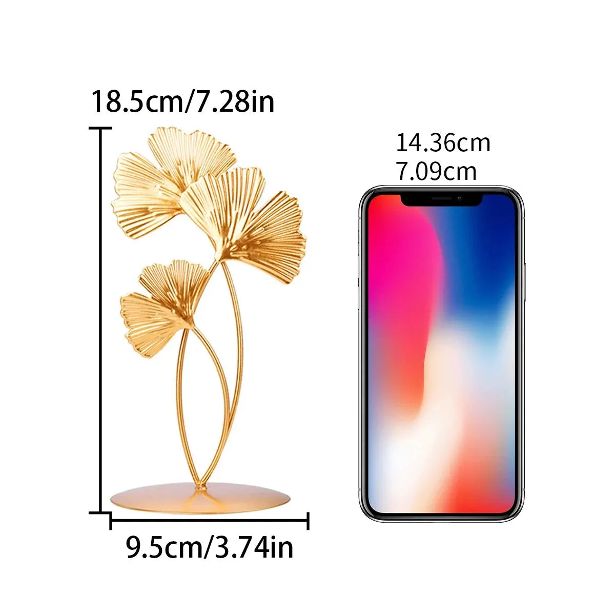 Gold Ginkgo Blatt Eisen Skulptur