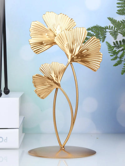 Gold Ginkgo Blatt Eisen Skulptur