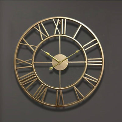 Gold- oder Bronze-Skelett-Wanduhr