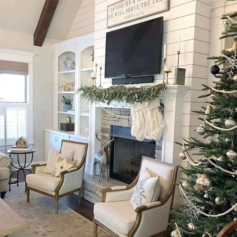 Großer Kabelgestrickter Weihnachtsstrumpf - 13 Farben