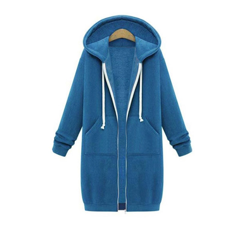 Keyla - Langer Pullover mit Kapuze