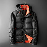 Steppjacke mit Kapuze und Kontrastfutter - Mark in Schwarz