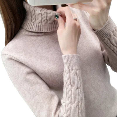 Taimi - Verdickter Slim Rollkragenpullover