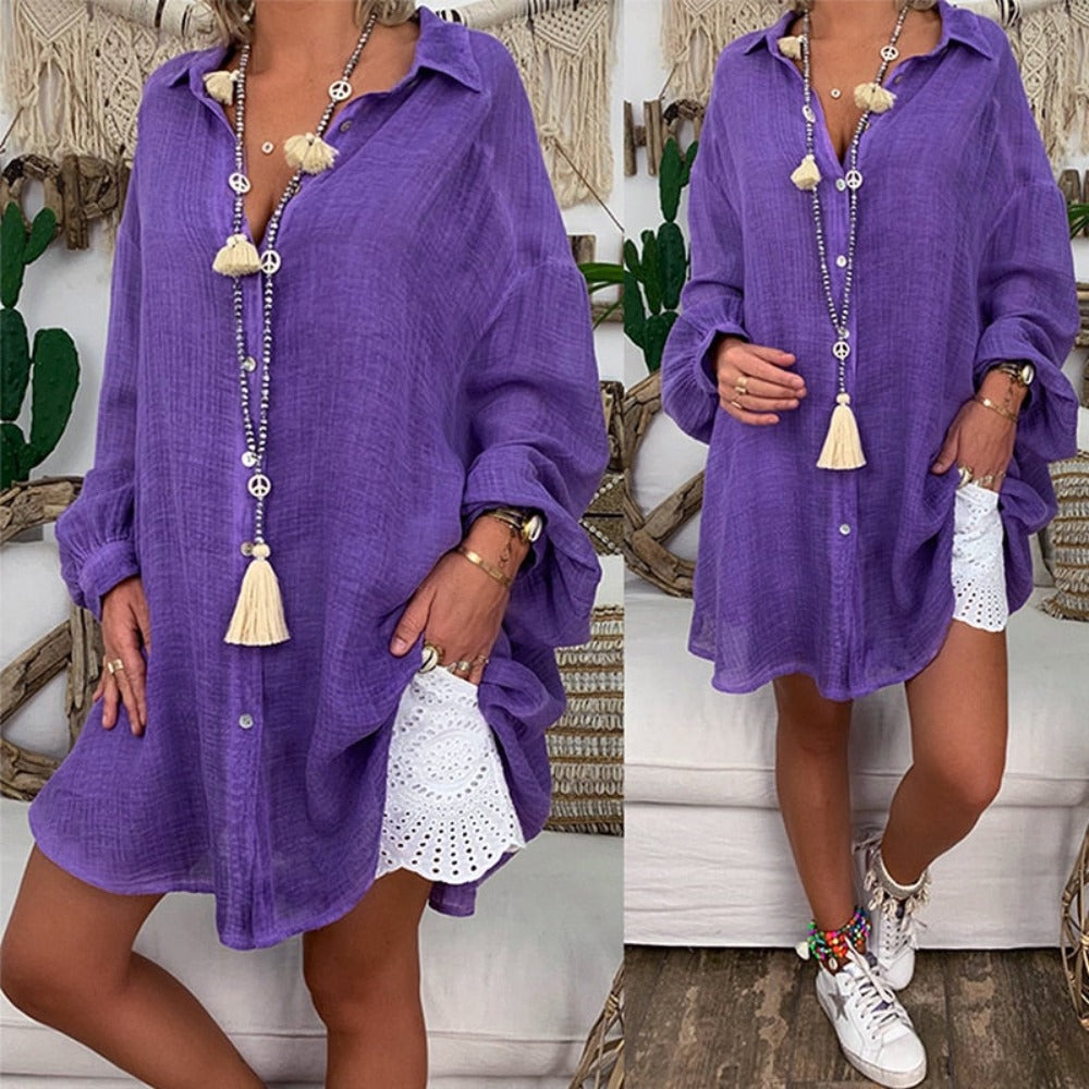 Patricia - Oversized Hemdbluse Damen