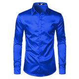 Ethan - Herrenhemd mit Knöpfen in Blau