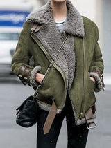 Greene | Lederschnallen-Jacke in Grün