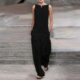 Kaelith | Eleganter lockerer Jumpsuit in Schwarz