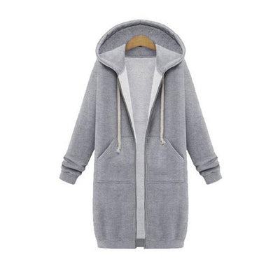 Keyla - Langer Pullover mit Kapuze