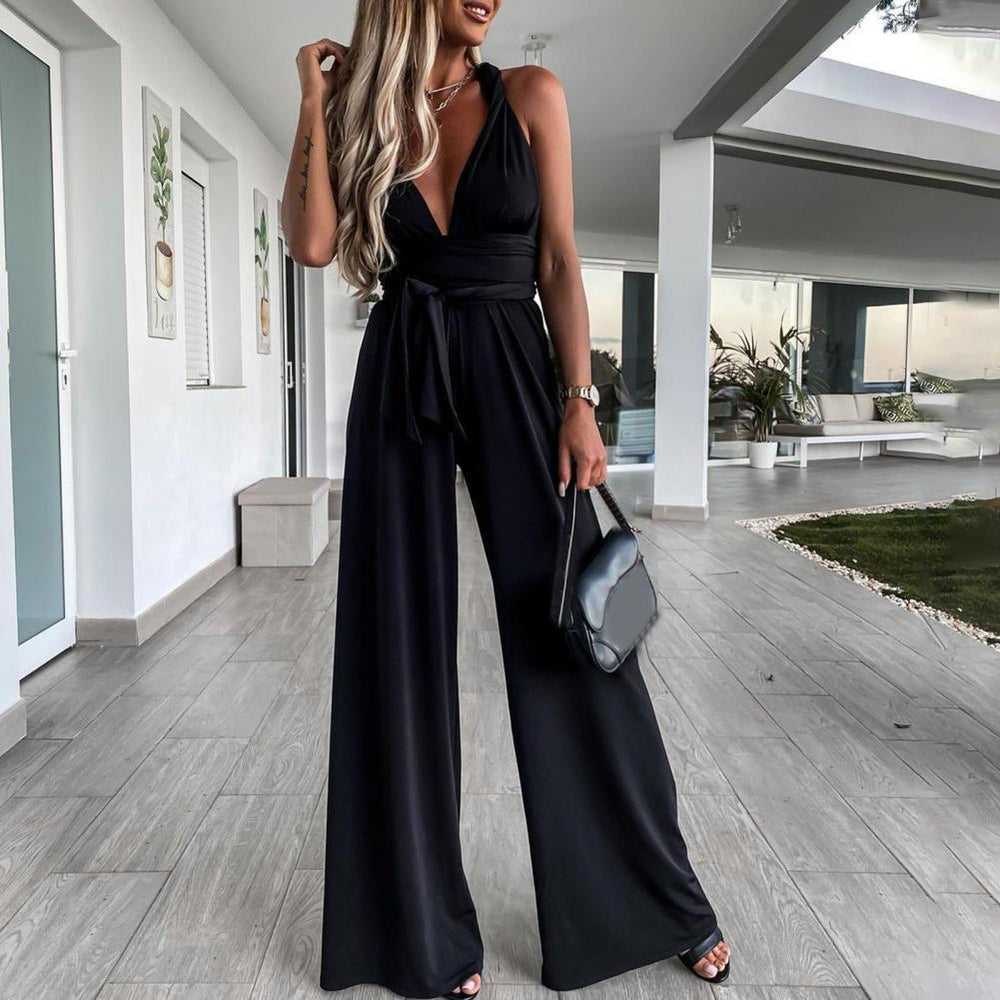 Stylischer Leinen Jumpsuit mit weitem Bein – Elegante Sommermode