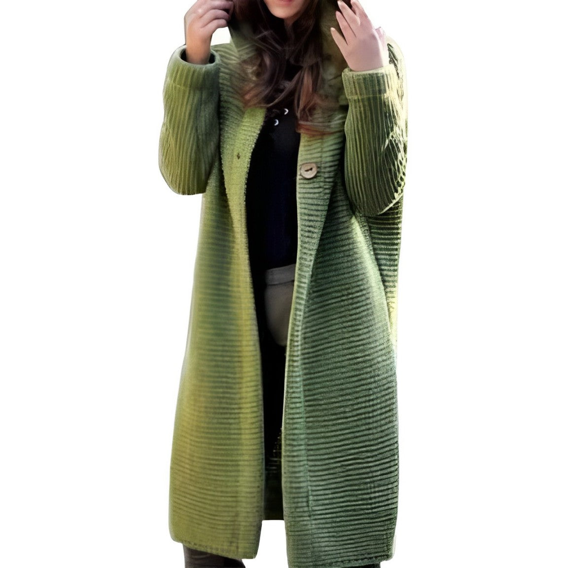 Louisa - Gemütlicher Strickmantel mit Kapuze