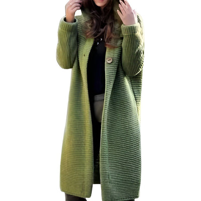 Louisa - Gemütlicher Strickmantel mit Kapuze