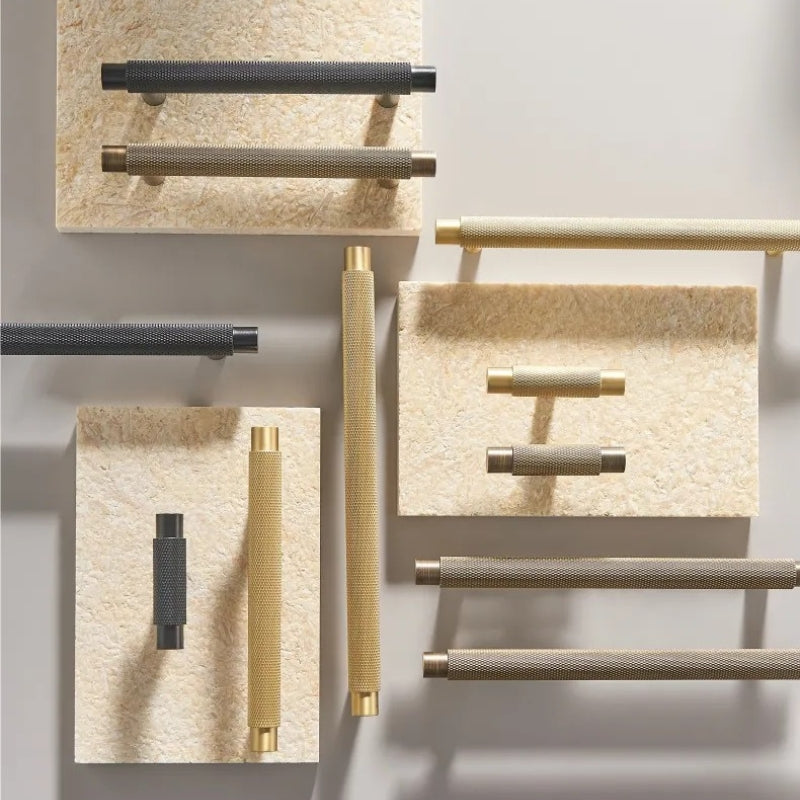 Harrison Vintage Messing Rillen-Möbelgriffe