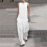 Kaelith | Eleganter lockerer Jumpsuit in Weiß