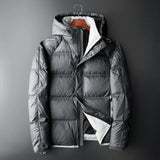 Steppjacke mit Kapuze und Kontrastfutter - Mark in Grau