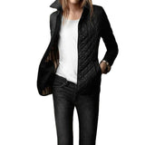 Andrea | Damen Gesteppte Freizeitjacke mit Knopfleiste vorne in Schwarz