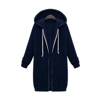 Keyla - Langer Pullover mit Kapuze