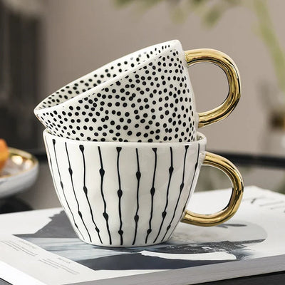GeoSip Cup - Unregelmäßige Geometrische Keramik-Kaffeetasse