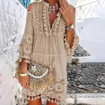 Monika | Boho festliches Freizeitkleid