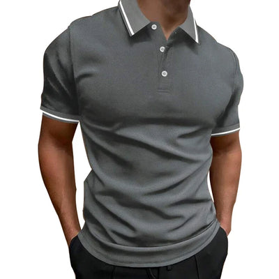 Herren Casual Komfortabel Revers Polo Shirt