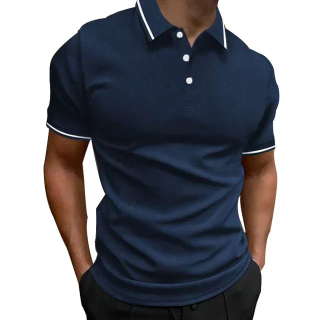 Herren Casual Komfortabel Revers Polo Shirt