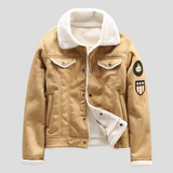 Herren-Bikerjacke Im Klassischen Stil - Mio in Beige