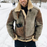 Herren-Jacke Im Lammfell-Stil - Thies in Beige