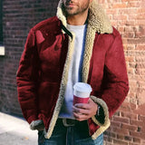 Herren-Jacke Im Lammfell-Stil - Thies in Rot
