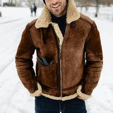 Herren-Jacke Im Lammfell-Stil - Thies in Braun