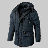 Herren-Parka Mit Kapuze Und Bündchen - Carlos in Schwarz