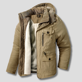 Herren-Parka Mit Kapuze Und Bündchen - Carlos in Beige