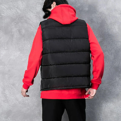 Herren Warme Ärmellose Weste Gilet – Winter Wasserdichte Reißverschlussjacke mit Stehkragen, Lässige Weste