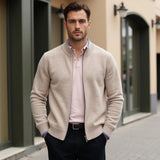 Herrenstrickjacke In Regular Fit - Tyler in Beige