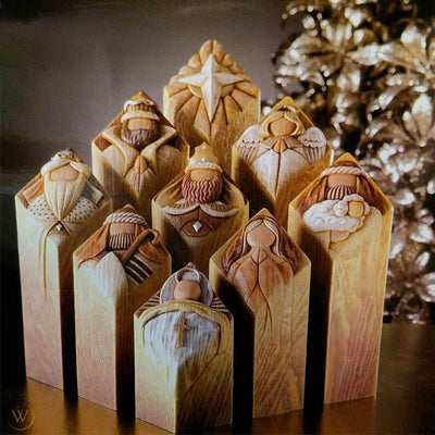 Himmel Weihnachtskrippe Säulen Statuen