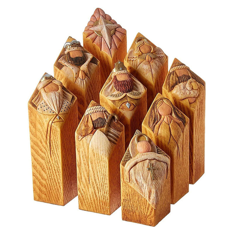 Himmel Weihnachtskrippe Säulen Statuen