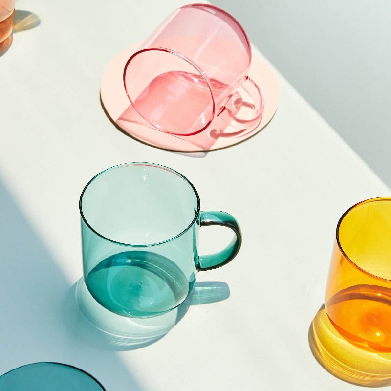 Hitzebeständige Farbige Glas-Kaffeetasse