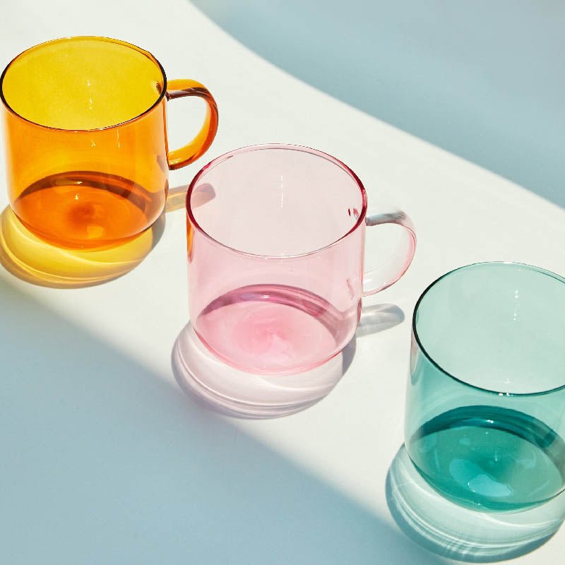 Hitzebeständige Farbige Glas-Kaffeetasse