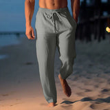 Yzzo | Trendige Leinenhose für Herren in Grau