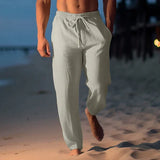 Yzzo | Trendige Leinenhose für Herren in Khaki
