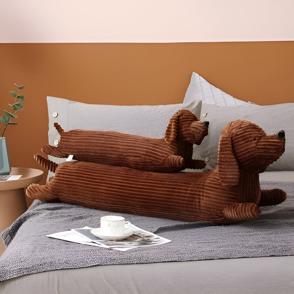 PupSnuggle Pillow - Ergonomisches Dackel Hundekissen im Cartoon-Design