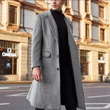 Warme, wasserdichte Winterjacke für Männer in Grau